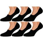 Slazenger 6 pares de calcetines invisibles en algodón peinado fino, zona antideslizante en el talón (Negro, 43-46)
