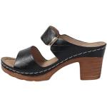 Sandalias negras con plataforma de invierno con refuerzo en el talón vintage talla 36 para mujer 