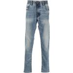 Jeans stretch azules celeste de tencel rebajados ancho W28 largo L32 desgastado Diesel para hombre 