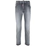 Jeans stretch grises de poliester rebajados ancho W46 con logo Dsquared2 desteñido 