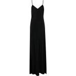 Vestidos negros de viscosa de noche rebajados con tirantes finos con escote asimétrico MAX MARA talla XL para mujer 