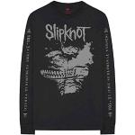 Camisetas negras de algodón de algodón  Slipknot con logo talla XL para hombre 