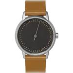 Relojes grises de cuero de pulsera impermeables con GMT / Dual Tiempo hechos en Suiza Cuarzo para hombre 