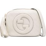 Bolsos satchel blancos de piel con logo Gucci para mujer 