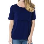 Camisetas premamá azules tallas grandes manga corta talla XXL para mujer 