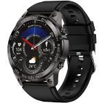 Smartwatches negros de metal impermeables con Tiempo / Clima con podómetro digital para multi-sport Bluetooth para hombre 