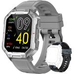 Smartwatches plateado de silicona con teléfono con medidor de distancia con correa de plata para multi-sport militares de camuflaje Bluetooth para mujer 