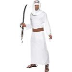 Smiffys-20373m Disfraz de Lawrence de Arabia, túnica, Pieza para la Cabeza y cinturón, Color Blanco, M-Tamaño 38"-40" (Smiffy'S 20373M)