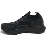 Zapatillas negras de tejido de malla de running informales con logo Armani Emporio Armani talla 43,5 para hombre 