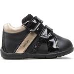 Sneakers negros de cuero con velcro rebajados Geox talla 18 infantiles 
