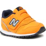 Sneakers naranja de cuero con velcro rebajados New Balance talla 20 infantiles 
