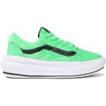 Zapatillas verdes fluorescentes de piel de tenis rebajadas floreadas Vans talla 38 para mujer 