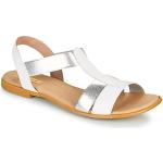 Sandalias blancas de cuero de cuero rebajadas con tacón hasta 3cm So Size talla 41 para mujer 