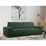 Sofás cama verdes de terciopelo rebajados contemporáneo Pascal Morabito para 4 personas 