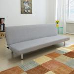 Sofá cama de madera tapizado en poliéster gris claro con patas cromadas 168x76 cm Vida XL 241656