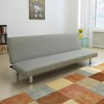 Sofá cama de madera tapizado en poliéster gris con patas cromadas 168x76 cm Vida XL 241655