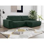Sofás cama verdes de terciopelo rebajados contemporáneo para 5 personas 