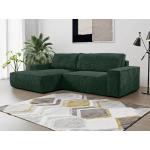 Sofás cama verdes de terciopelo rebajados contemporáneo para 5 personas 