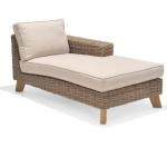 Sofás cama beige de teca con cojín de materiales sostenibles 