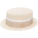 Sombreros beige de paja de paja  Maison Michel para mujer 