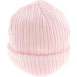 Sombrero de bebé de punto acanalado para recién nacido hasta 12 meses rosa rosa Talla:3-6 meses