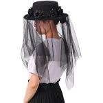 Sombreros negros de fiesta  góticos floreados Talla Única para mujer 