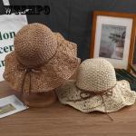 Sombreros de paja de paja  de otoño talla 58 informales con crochet talla M para mujer 