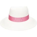 Sombreros rosas de paja de paja  rebajados BORSALINO con lazo talla M para mujer 