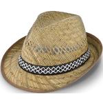 Sombrero de Paja (con protección Solar) Damas y Caballeros | Sombrero con Aspecto Trilby para el Sol | Sombrero de Paja para el Verano en la Playa o para Las Vacaciones | Diferentes tamaños