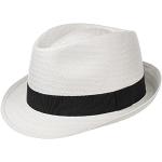 Sombrero de Paja Málaga Trilby sombreros de pajasombreros de verano (57 cm - blanco)