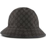 Sombreros grises de lona con logo Gucci Supreme para hombre 