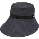 Sombreros azules de algodón con logo Chloé talla M para mujer 