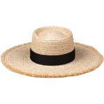 Sombreros beige de rafia talla 59 para mujer 