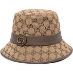 Sombreros marrones de poliester vintage con logo Gucci talla S para hombre 