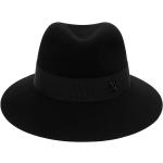Sombreros negros de viscosa con logo Maison Michel para mujer 