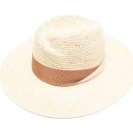 Sombreros beige de paja de paja  BORSALINO con crochet talla M para mujer 