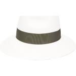 Sombreros blancos de paja de paja  rebajados BORSALINO talla S para mujer 