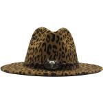 Fedoras de cuero de invierno talla 60 formales leopardo talla XL para mujer 