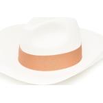 Sombreros blancos de paja de paja  con logo BORSALINO para mujer 
