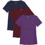 Camisetas lila de modal de manga corta rebajadas manga corta informales talla M para mujer 