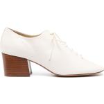 Zapatos blancos de cuero con punta cuadrada rebajados con tacón cuadrado con cordones con tacón de 5 a 7cm formales con logo Lemaire talla 41 para mujer 
