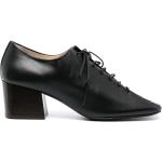 Zapatos negros de cuero con punta cuadrada con tacón cuadrado con cordones con tacón de 5 a 7cm formales con logo Lemaire talla 39 para mujer 