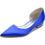 Zapatos azules de goma de tacón de verano informales acolchados talla 43 para mujer 