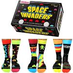 Space Invaders Oddsocks - Calcetines en 39-46 en juego de 6 unidades, Negro