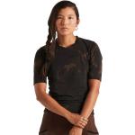 Camisetas deportivas marrones de merino rebajadas manga corta informales talla XS para mujer 