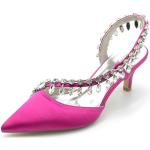 Zapatos rosas de caucho de novia de verano informales acolchados talla 41 para mujer 