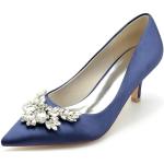 Zapatos azul marino de novia Novia formales acolchados talla 38 para mujer 