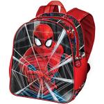 Mochilas escolares negras Spiderman con ruedas acolchadas infantiles 