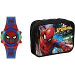 Relojes azules de poliuretano de pulsera Spiderman digital infantiles 