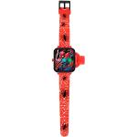 Relojes rojos de silicona de pulsera Spiderman Cuarzo digital infantiles 